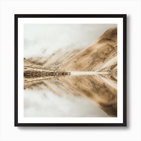 Lake Reflection Square Art Print