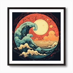 Great Wave Off Kanagawa 3 Art Print