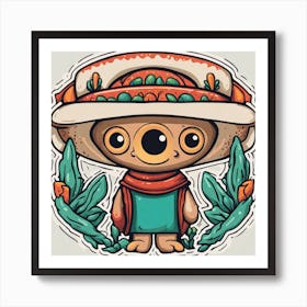 Mexican Sloth Art Print