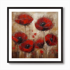 Flower of Large Red Poppy Art Print