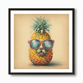 Pineapple In Sunglasses 3 Poster