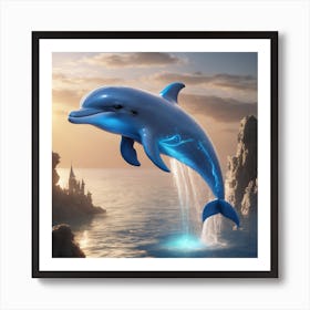 Dolphin In The Sea Art Print