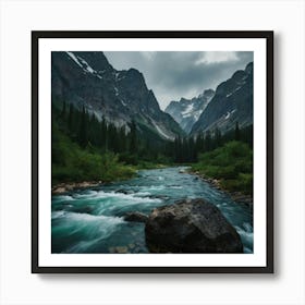 River In The Mountains 2 Art Print