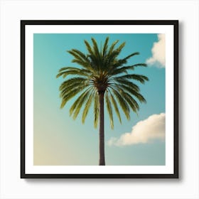 Leonardo Phoenix A Majestic Palm Tree Stands Tall Against A Vi 0 Art Print