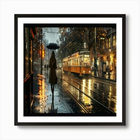 Rainy Night Art Print