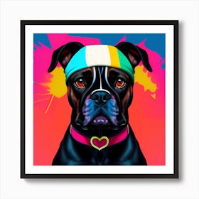 Boxer Dog Canvas Print Art Print