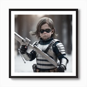 Boy In Armor Art Print