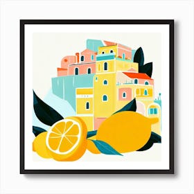 Lemon town Art Print
