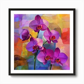 Purple Orchids 1 Affiche