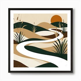 Desert Road Art Print