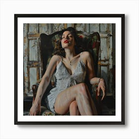 Resplendent Repose in Stytle of Contemporary Realism Art Print