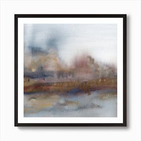 Waterfront Landscape Square Art Print