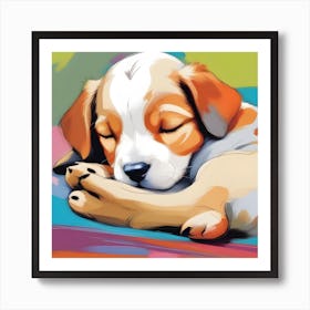 Puppy Sleeping 1 Art Print