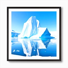 Icebergs In The Water 3 Art Print