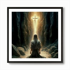 Jesus In The Cave Art Print