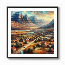 Sunset In The Mountains 1 Art Print