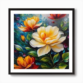 Yellow Roses 4 Art Print