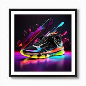 Glow In The Dark Sneakers 2 Art Print