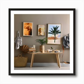 Sand And Palm Tree Art Print