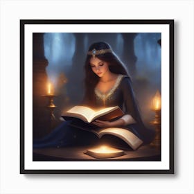 Princess Reading A Book Art Print