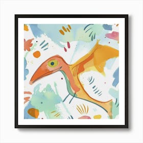 Cute Muted Pteranodon Dinosaur 1 Art Print
