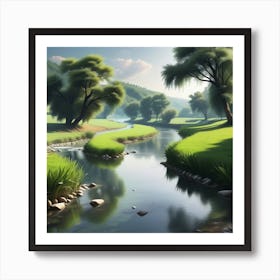 River In The Grass 7 Art Print