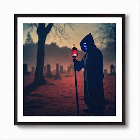 Graveyard Ghost Art Print