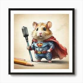 Super Hamster 4 Art Print