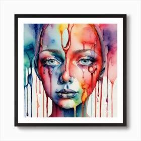 Watercolor Of A Woman 22 Art Print