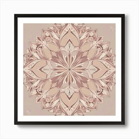 Trending Nude Color Mandala A Symmetrical Mandala Design Where Each Section Is Filled With Differen 272222507 (1) Art Print