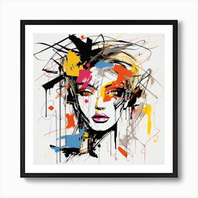 Abstract Portrait Of A Woman 13 Art Print