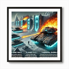 A Futuristic Sci Fi Depiction Of Pyroclast Tanks Art Print