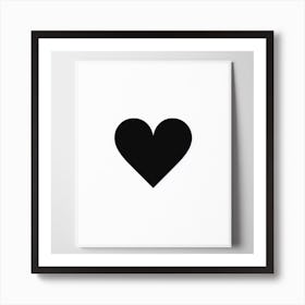 Black Heart Print Art Print