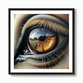 Eye Of A Horse 24 Art Print