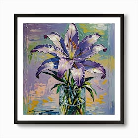 Lily In A Vase Art Print