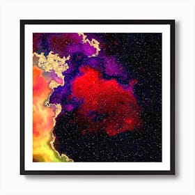 100 Nebulas in Space with Stars Abstract n.095 Art Print