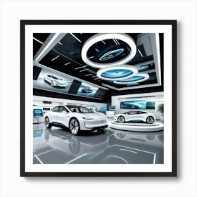 Electric Car Showroom Art Print