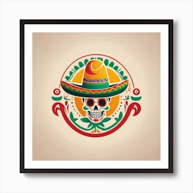 Day Of The Dead Skull 136 Art Print