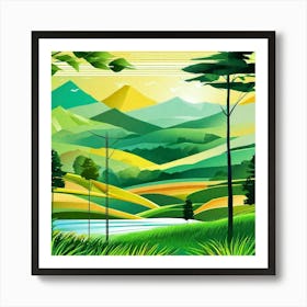 Landscape Painting 246 Art Print