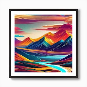 Abstract Landscape Painting 6 Art Print