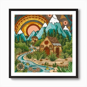 Small mountain village 21 Art Print