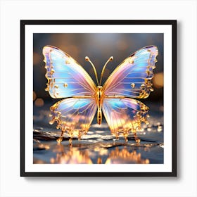 Butterfly of glass Art Print