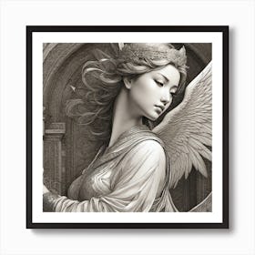 Angel With Wings Art Print