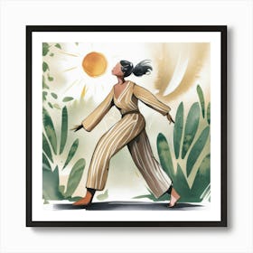 Sunlit Stroll Art Print