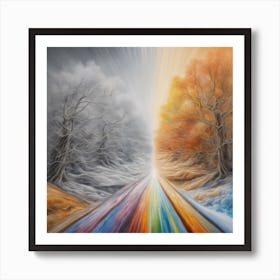 Rainbow Road Art Print