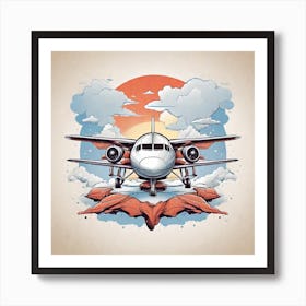 Airplane In The Sky 1 Art Print