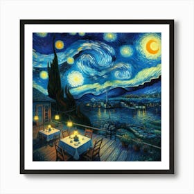 The Starry Night, Vincent Van Gogh 2 Art Print