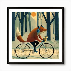 Fox In The Woods Art Print