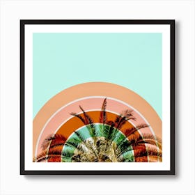 Happy Palm Square Art Print