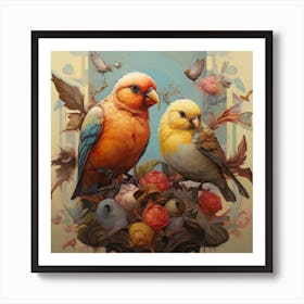 Birds Of Paradise Art Print